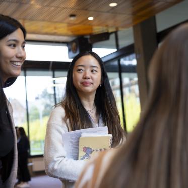 Undergraduate students at a Career Fair